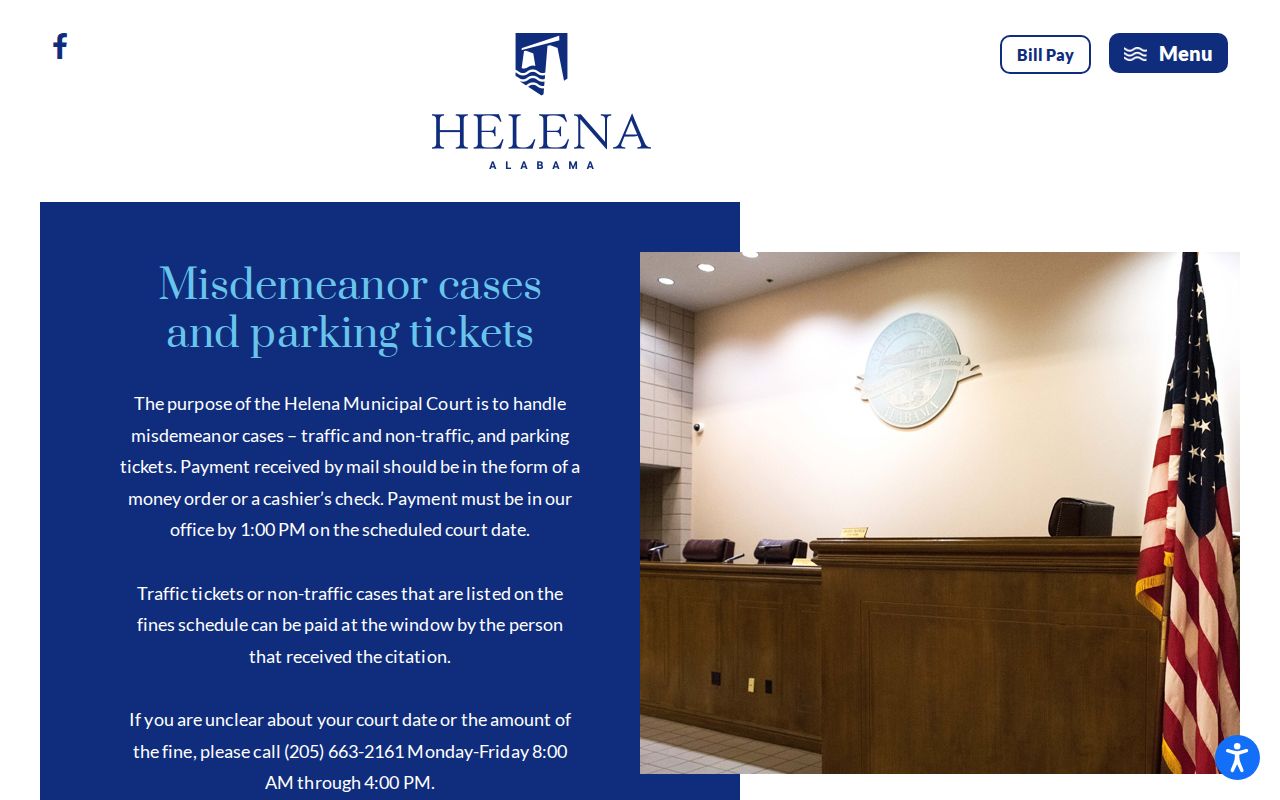 Helena Municipal Court schedule and Helena warrant instructions