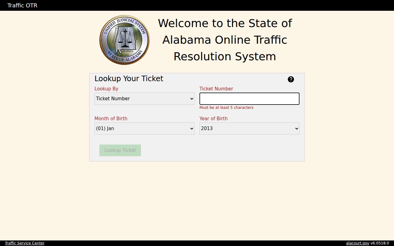 Shelby County traffic warrant resolution service landing interface